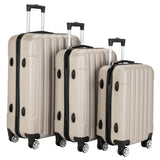 ZNTS 3-in-1 Multifunctional Large Capacity Traveling Storage Suitcase Luggage Set Champagne 35164961