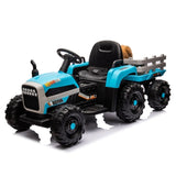 ZNTS Ride on Tractor with Trailer,24V Battery Powered Electric Tractor Toy, 200w*2motor W1396P144510