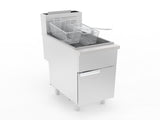 Commercial Deep Fryer, 3-Burner Fryer for Restaurants, Stainless Steel Floor Standing Deep Fryers W5057P394221