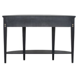 U-Style Modern Curved Console Table Sofa Table with 3 drawers and 1 Shelf for Hallway, Entryway, WF312995AAB