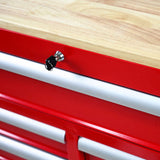 9 DRAWERS MULTIFUNCTIONAL TOOL CART WITH WHEELS AND WOODEN TOP W1102139230