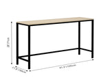Industrial Style Porch Table Single Layer Light Walnut Color Triamine Board 58699420