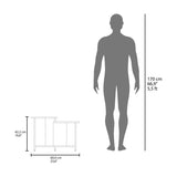 Natural Oak Coffee Table with Open Storage B062P290253