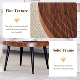 Modern Round Coffee Table - Annular Texture, Durable and Robust With a Diameter of 23.6 W2920P226079