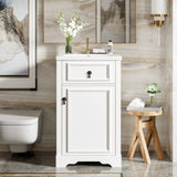 20-Inch Bathroom Vanity with Ceramic Sink, Soft Close Door, Adjustable Shelf, and Door-Mounted N729P192077K