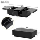 ON-TREND Coffee with 2 large Hidden Storage Compartment, Extendable Cocktail WF303591AAB