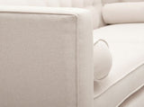 Jack 84" Modern Tuxedo Tufted Sofa, Sky Neutral Beige Polyester B2719P238409