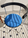 Folding Dining Chair with Modern Design,Chrome Frame with Wood back,Upholstered for Dining Living W2105P250641
