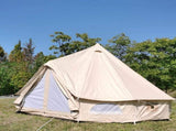 4m 4-6 Person 4 Season Waterproof Cotton Canvas Yurt Camping Tent with Galvanized Steel Frame 06933628