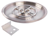 19-inch Recessed Fire Pit Pan Stainless Steel Fire Pit Burner Kit Round Indoor or Outdoor 42593221