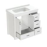 Cabinet Without Basin, 36-Inch Bathroom Cabinet, Bathroom Sink Cabinet with 2 Closing Doors and 4 W1162P207071