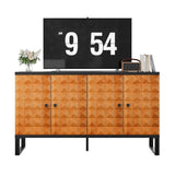 Modern buffet cabinet with storage space,Retro style four door wooden storage W1706P235655