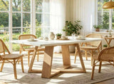 Modern 47 Inch Rectangular Dining Table, Kitchen Dinner Table Seats 4 02220564