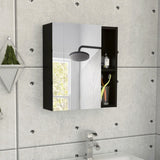 Labelle Medicine Cabinet With Mirror, Five Internal Shelves, Single Door -Black B07091924