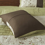 Embroidered 7 Piece Comforter Set Green King B03597124