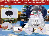 6 FT Lighted Christmas Inflatable Decoration, Large Inflatable Snow Globe with Snowman Family, Funny 42261494