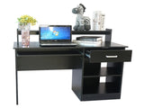 General Style Modern E1 15MM Chipboard Computer Desk Black 06309661
