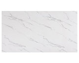 1pc Transitional Modern Formal Dining Table White Faux Marble Rectangular Table Top Trestle Base B011P196932
