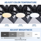 84 In Super Large Black Ceiling Fan with Remote Control 8 Blades W1367P307912