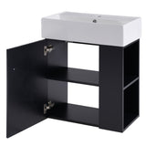 21.6 inch Modern Floating Bathroom Vanity with Ceramic Basin - Perfect for Small Bathrooms, N729P170388B
