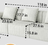 Belfin Modular Sectional Sofa, Convertible Tofu Block Sofa Floor Sofa Bed Armrest Comfy Sofa Bed W3147P277266