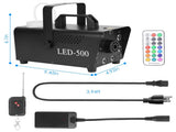 500W Fog Machine 2000CFM Colorful Smoke Machine with 8Pcs LEDs 5 Lighting Effects 3-Level Brightness 27772181
