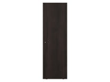 Kotlik 1 Door Wardrobe 67" H with Vertical Storage and Four Shelves, Dark Walnut B097P480458