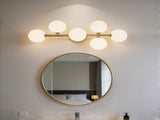 5-Light Bathroom Light Fixtures, Mid Century Modern Gold Bathroom Light Ceiling Light, 3CCT Dimmable W3775P466615