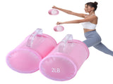 Water Dumbbells Pair, Foldable Travel Dumbbells,10lb Fitness Women Dumbbell Set, Portable Training 32751593