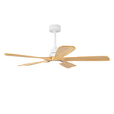 Hot sales 52 Inch Modern Ceiling Fan With 3 Color Dimmable 5 Solide Wood Blades Remote Control W2991P334793