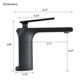Single Hole Bathroom Faucet in Matte Black W105965435