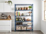 5-layer adjustable shelf Display Rack Iron household shelf with adjustable feet 29.13*13.39*59.06in 90600393