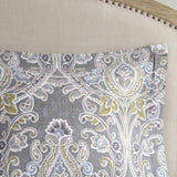 6 Piece Cotton Comforter Set Grey King B03595745