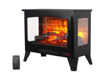 21 inchThree-sided Freestanding Electric Fireplace Stove heater with 3D Flame effect with remote 84633594