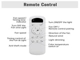 (Same as W882P186029) 48 Inch Wood Ceiling Fan With 3 Solid Wood Blades Remote Control Reversible DC W882P322240