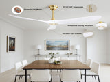 60 Inch Indoor Modern ABS Smart Ceiling Fan With 6 Speed Remote Control Reversible DC Motor For W934P146055