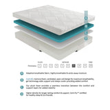 10-inch Twin Size Bed Mattress Gel-Infused Memory Foam Mattress, Firm, White, Mattress in a Box B011P248237