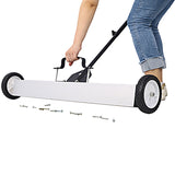 36" Rolling Magnetic Pick-Up Sweeper, Heavy Duty Push-Type with Release, for Nails Needles Screws W46577098
