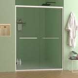 56-60"x70" Aluminum Frame Double Sliding Shower Door,Bypass Bathroom Sliding Door with Premium 5/16" W2011P293283