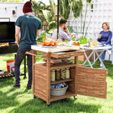 Outdoor Bar Cart Grill Table 50971937