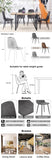 Comfortable Linen-Cotton Dining Chair Set - Six Pieces in Dark Gray.Integrated Seat and W1151P283077