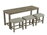 59 Inch Bar, Dining, Sofa with Power Outlet, 3 Upholstered Stools, 4 Piece Bar 13936224