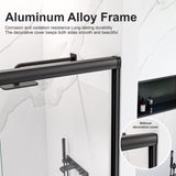 56"-60"W*72" H Semi-Frameless Double Sliding Shower Door, Bypass Shower Door, 1/4" Thick SGCC W2813P296494