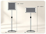 Adjustable Floor Standing Sign Holder, 8.5"x11" Front Loading Snap Frame with 360&deg Rotatable 64913482
