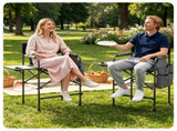 26" Tall Director Chair, 350LBS Heavy-Duty Folding Makeup Artist Chair with Side Table & Storage 47582173