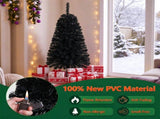 Black Small Pre Lit 4 Foot Christmas Tree with 50 Warm White LED, Flame Retardant PVC Foliage, 27413573