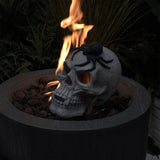 Demon Skull,Suitable for Outdoor Fireplace and Fire Pit, Halloween Decoration W2734P194123