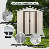 Outdoor Storage Garden Shed 5FTx3FT Apex Roof White 84635656