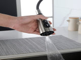 Kitchen Faucet Pull Down Sprayer Brushed Nickel, High Arc Single Handle Kitchen Sink Faucet 95498826
