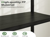 Black 4-Tier Garage Storage Shelf, PP Material 100LBS Per Shelf Tool-Free Assembly 69538229